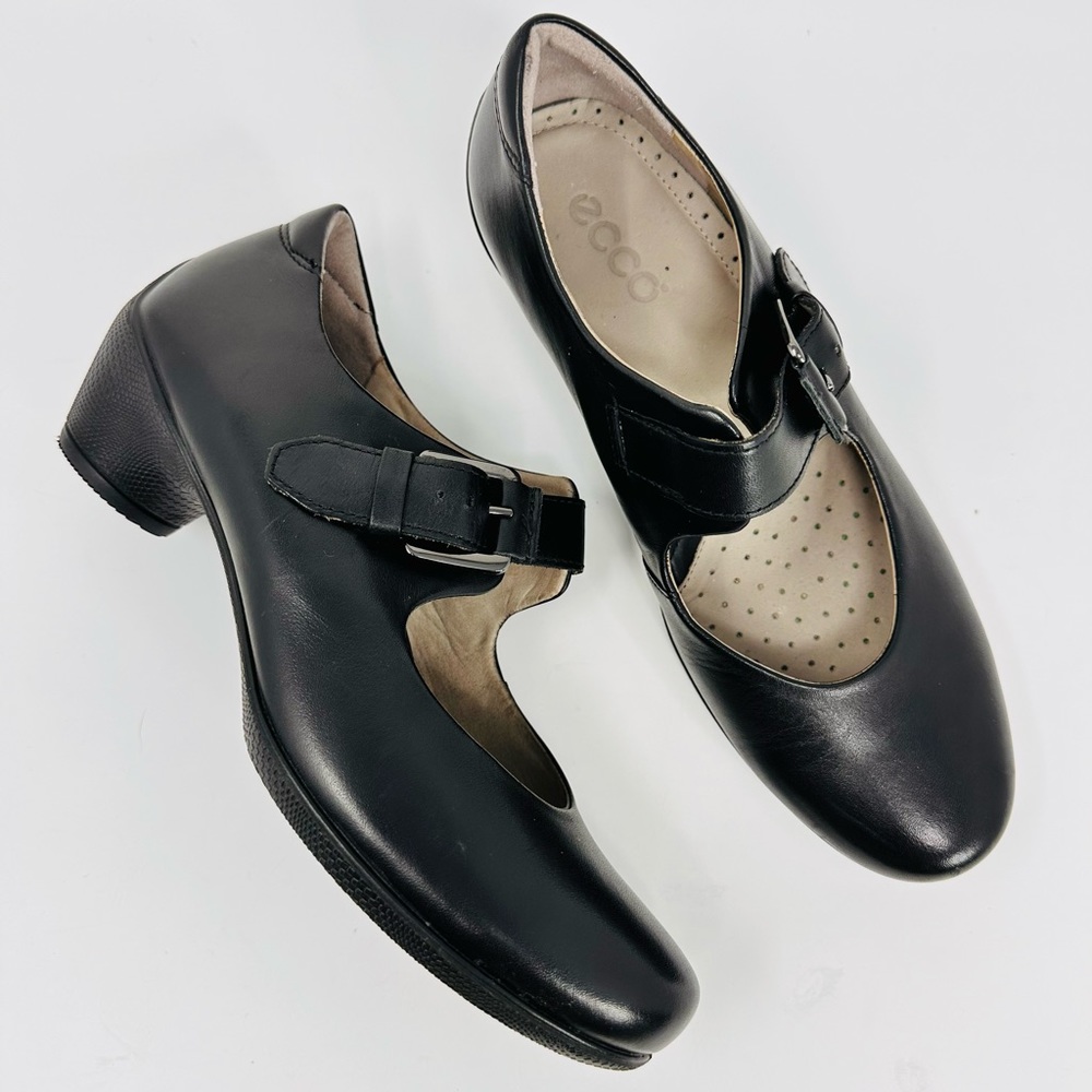 Ecco Sandals Women’s Mary Jane Black Leather - Picture 7 of 14